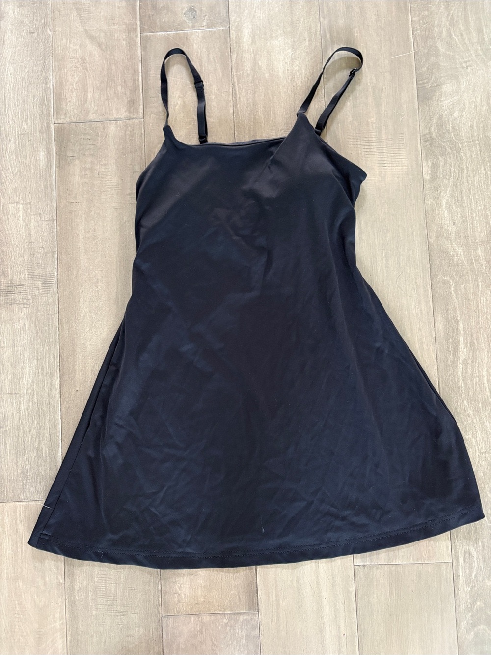 Black Mini Slip Dress with Adjustable Straps